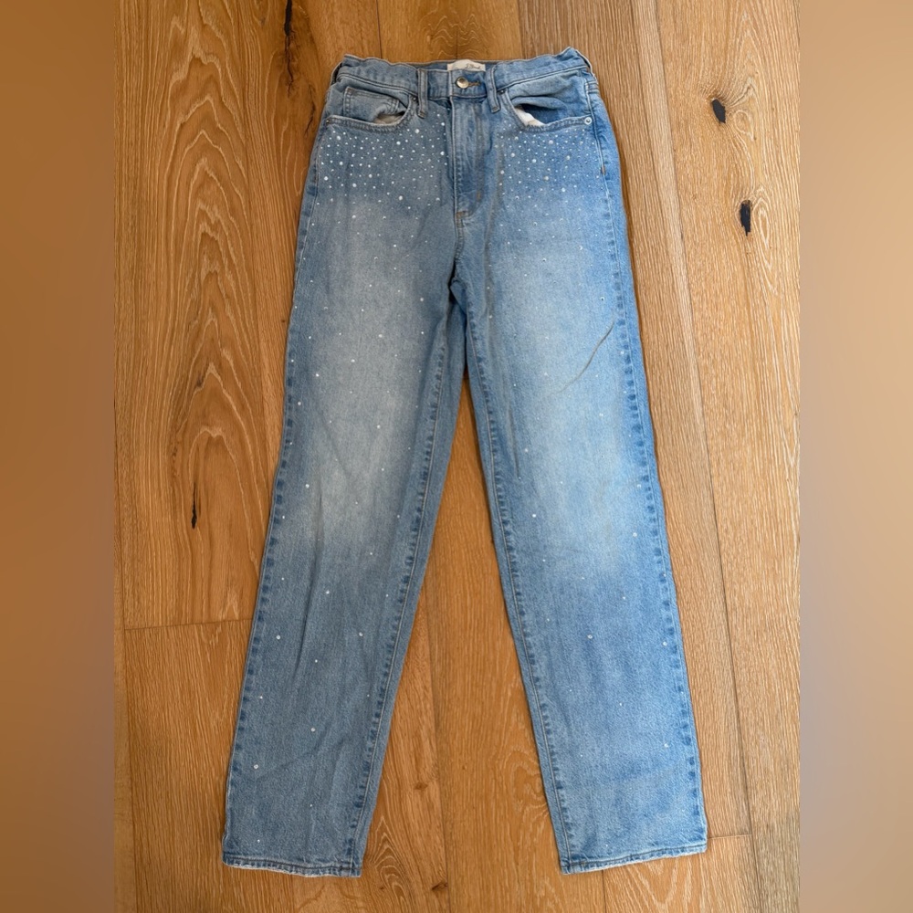 Universal Thread • Rhinestone High Rise Straight Jeans - Picture 3 of 9